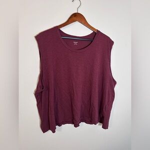 Madewell Women's Sleeveless Burgundy tank top plus size 3x